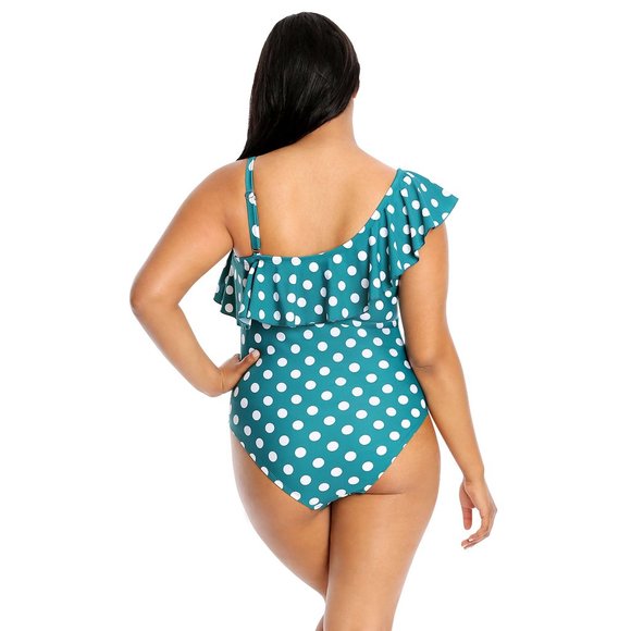 NWT Lysa Swim Plus Size 1 Piece Ruffle Swimsuit 0X 14 16 3X 24 26 - Picture 2 of 2